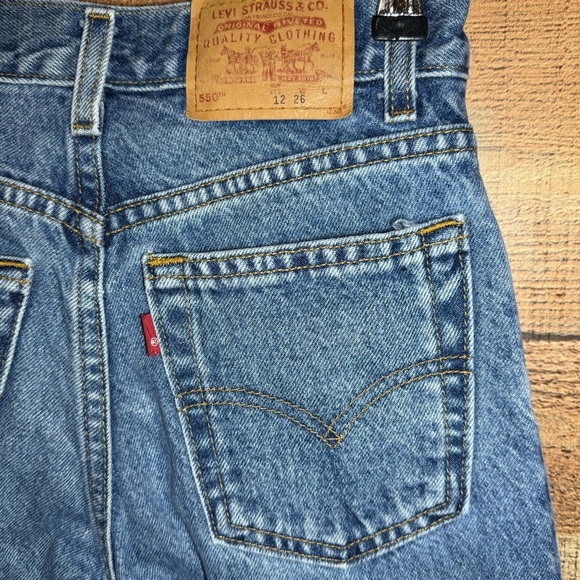 🌻 Vintage Levi's 550 Kids Medium Wash Relaxed Fit Boys Jeans* size 12 Classic - Picture 5 of 9